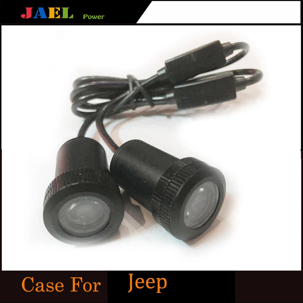 

2PCs LED Car door welcome light Case For Jeep Led Logo Light courtesy led car laser projector Logo