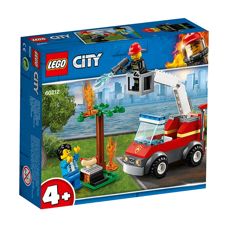 

2019 New Products LEGO Building Blocks 60212 City Series Barbecue Fire Rescue Children Assembled Toys Boy