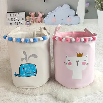 

Large Foldable Laundry Basket Baby Doll Toys Storage Baskets Bin for Kids Dog Toy Clothes Organizer Cute Animal Laundry Bucket