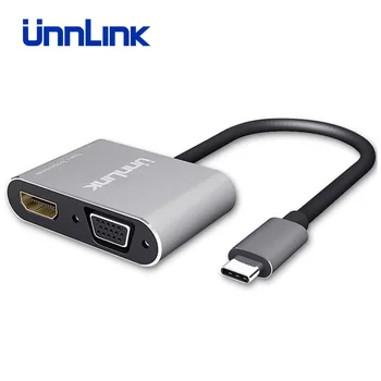 

Unnlink USB C Type C to HDMI/VGA Adapter Converter UHD4K FHD1080P Thunderbolt 3 for MacBook S8 S9 S10 Dex Mode P30 P20 Mate20