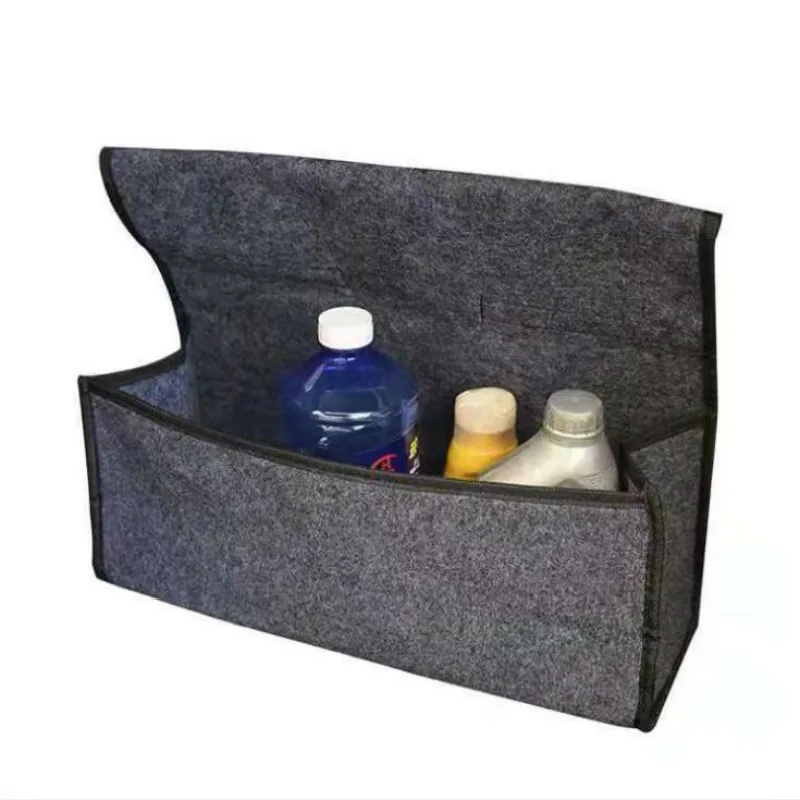 Автомобильный мягкий войлочный ящик для хранения, сумка для багажника, ящик для инструментов, многофункциональные инструменты, органайзер, коврик с сумкой, складной для аварийной ситуации