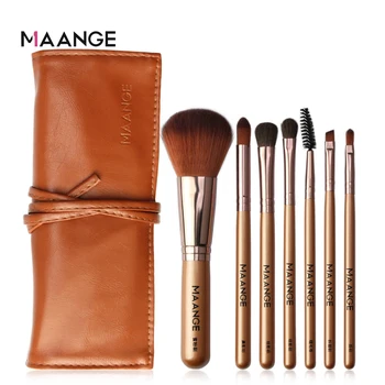 

MAANGE 7 Pcs Makeup Brush Set with Bag Travel Carry Portable Professional Powder Foundation Eyeshadow Eyebrow Make Up Brush Kits