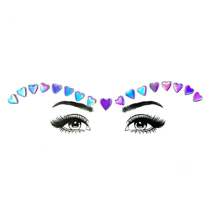 5   Crystal Face Stickers For Women Wedding Birthday Masquerade Diy Jewelry Colorful Rhinestone Stickers Eyebrow Eye Face Sticker