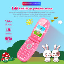 1.44″ Mini flip phone Storytelling machine Cute Girl Phone voice king Bluetooth Unlocked Kids MP3 Children cheap Cell Phone