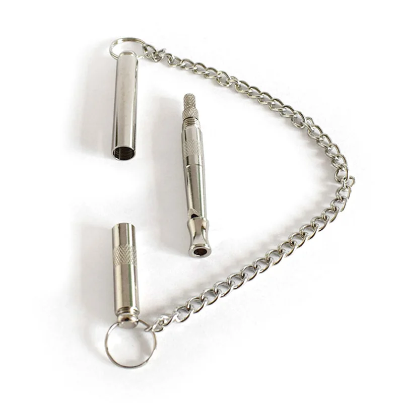 Long Brass Ultrasonic Dog Pet Whistle Adjustable Sound Waves Dog Whistles Stop Barking Dogs Train device Pet Silent Bark Control