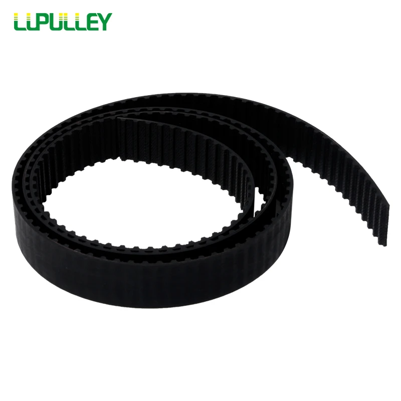 LUPULLEY XL20 с резиновым ременем Ширина 20 мм Шаг Длина 1/2/3/4/5/6/7/8/9M по индивидуальному заказу открыт резиновый зубчатый Ремни черный Цвет