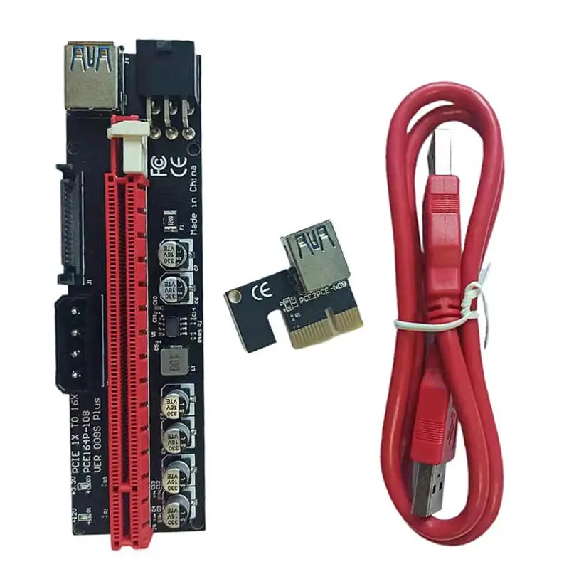 Riser VER 009S Plus USB 3.0 PCI-E Riser 009s Plus Express Cable Riser For Video Card X16 Extender PCI-E Riser Card For Mining 2