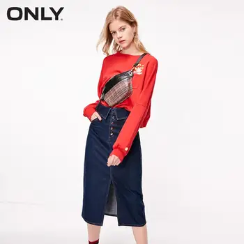 

ONLY Women's 100% Cotton High-rise Denim Skirt | 119137522