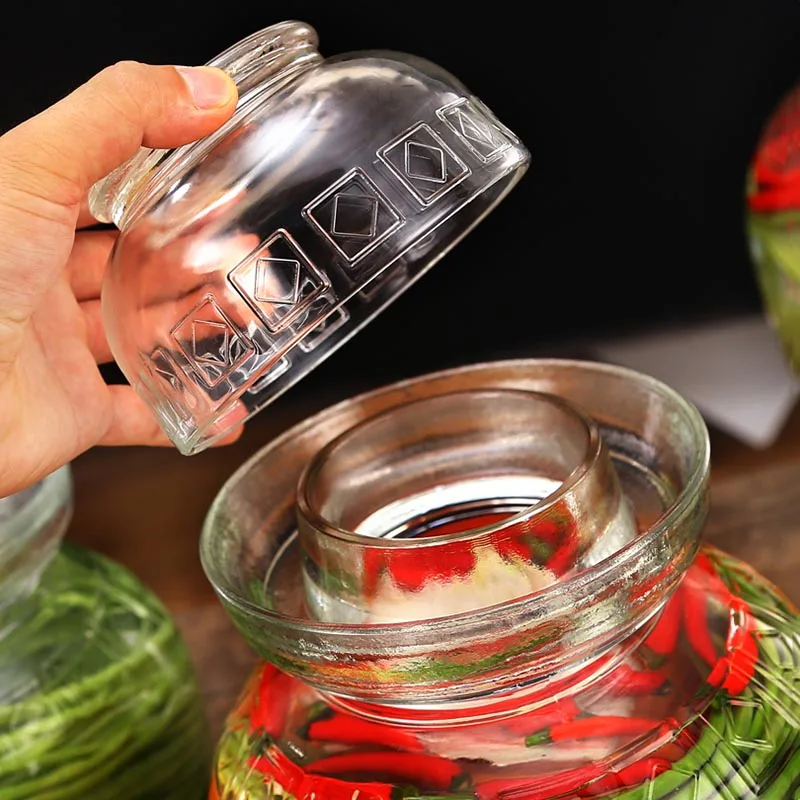  Thicken Glass Pickle Jars Night Stain Pickled Vegetables Container Pickling Cabbage Radish Pickle B - 4000183905299