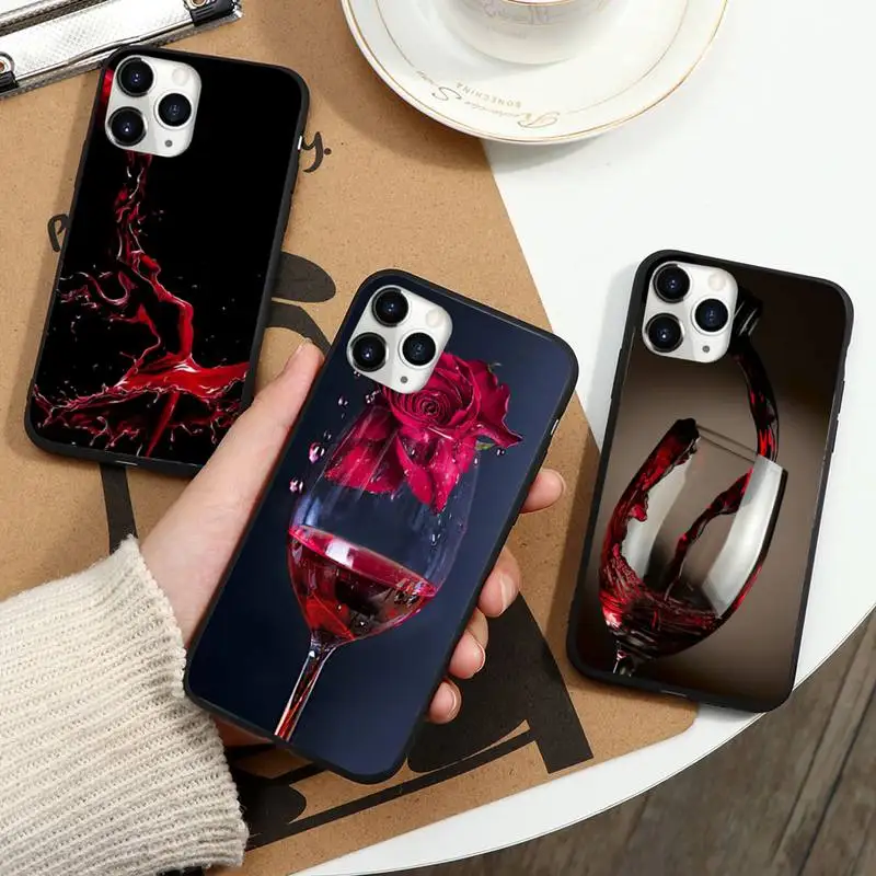 

Red wine Phone Case for iPhone 11 12 pro XS MAX 8 7 6 6S Plus X 2020 XR mini