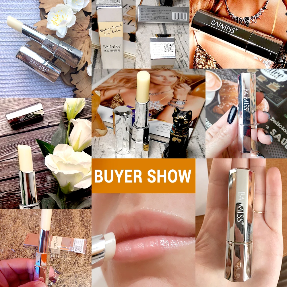 BAIMISS Watery Vivid Lip Balm Highly Nourishing Moisturizing Lipstick Baby Lips Lipbalm Anti Aging Makeup Lip Care Beauty