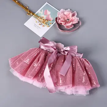 

Baby Girls Fluffy Tulle Bloomers Infant Newborn 2pcs Tutu short skirts and Flower Headband Baby party Dance Skirts Photo Props