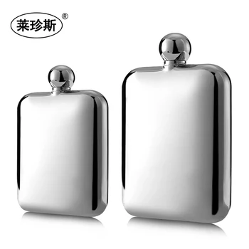 

6 Oz Stainless Steel Portable Hip Flask with Leather Cover Outdoor Metal Alcohol Bottle Men Flask Mini Personalized LOGO Q