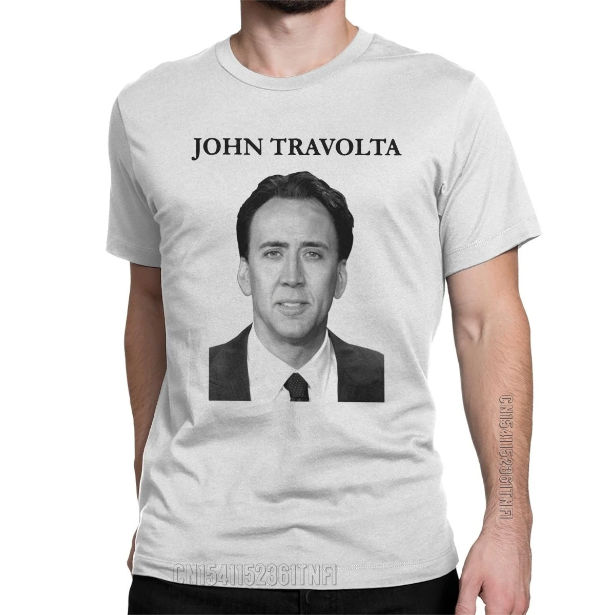 メンズブラックtシャツ クラシックなクルーネックtシャツ 綿100 の服 Nicolas Cage John Travolta Face Off Tシャツ Aliexpress
