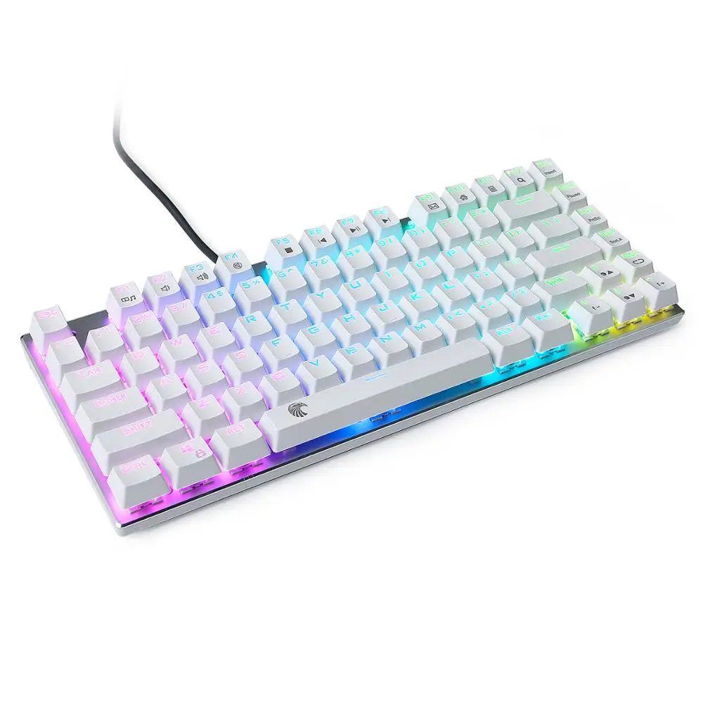 Z 88 маленькая игровая клавиатура Mecanical Clicky переключатель синий Outemu с RGB подсветкой