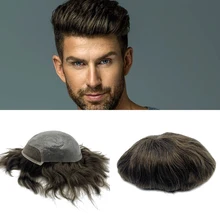 Fabrik Preise Natürliche Haaransatz 100% Menschenhaar Spitze Front Männer Toupet Haar Ersatz Für Männer
