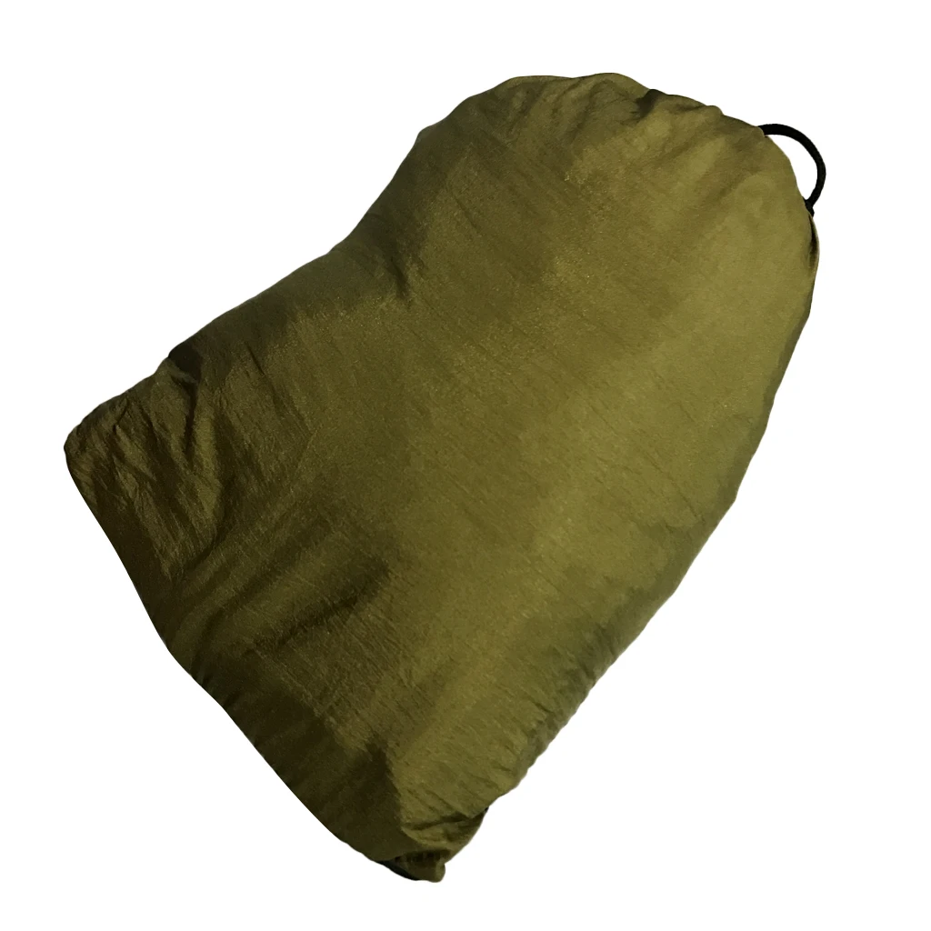 Double Person Portable Parachute Nylon Travel Camping Hammock with Climbing Rope & Carabiner 8.86 x 4.6 ft