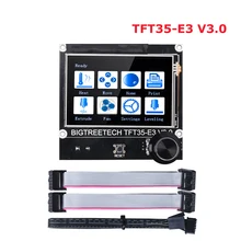 Bigtreetech tft35 e3 v3.0 tela de toque 12864 display lcd peças da impressora 3d para cr10 ender3 atualização skr v1.4 turbo skr mini e3