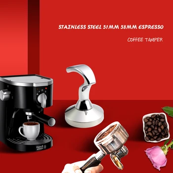 

NEW Smart Coffee Tamper Pressure 58MM 51MM R Handle Stainless Steel Coffee Tamper Barista Espresso Tamper Base Coffee Bean Press