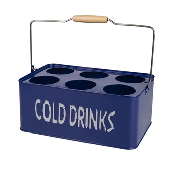 

Creative Beer Basket Simple Basket Portable Metal Wine Rack Bar KTV Portable Six Bottle Portable Beer Basket