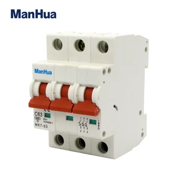 

Manhua MK7-63 Disjuntor Voltage Protector 6000A 3 Poles Miniature Circuit Breaker Mcb Parts With High Quality