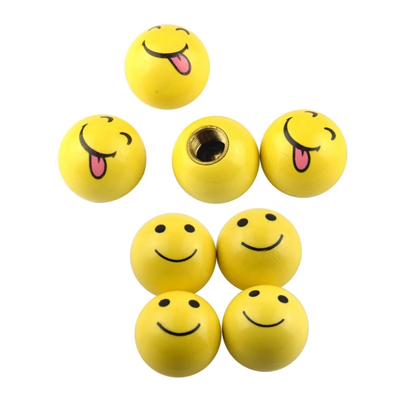 8X Smile Face автомобильный велосипед мотоциклетная шина для колеса клапанные крышки пылезащитные крышки