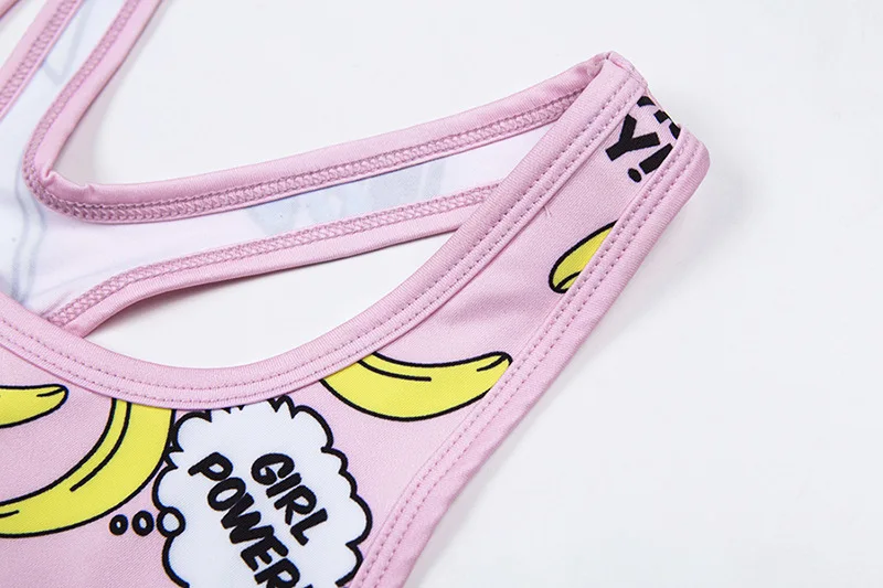 Набор для занятий йогой с мультяшным принтом, фитнес-бег женщины спорт ...