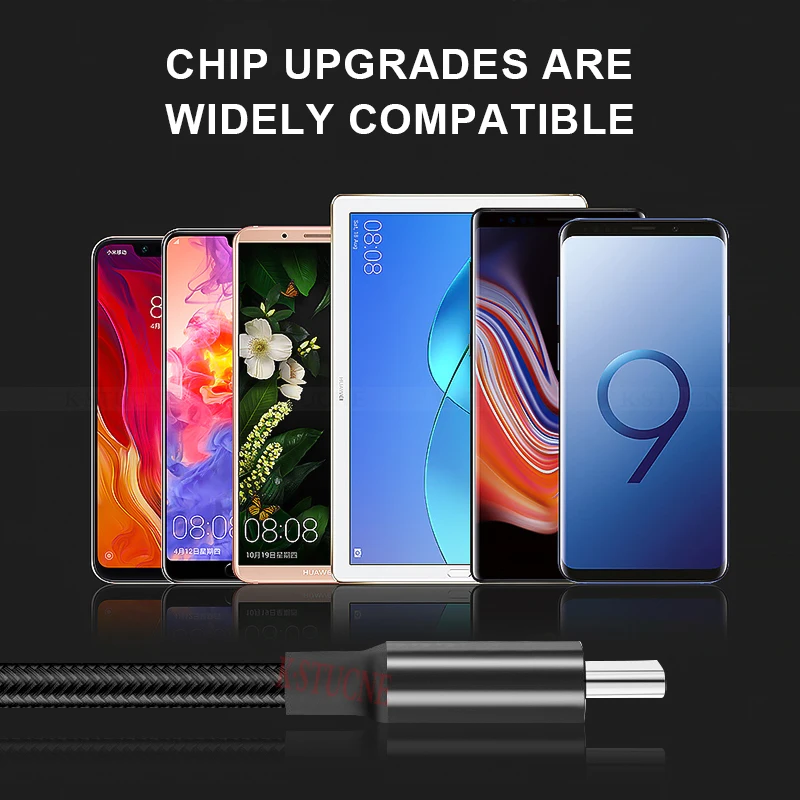 KSTUCNE USB Type C к кабель для Samsung Galaxy S9 Plus PD 60W QC3.0 3A быстрой зарядки устройств C|Кабели