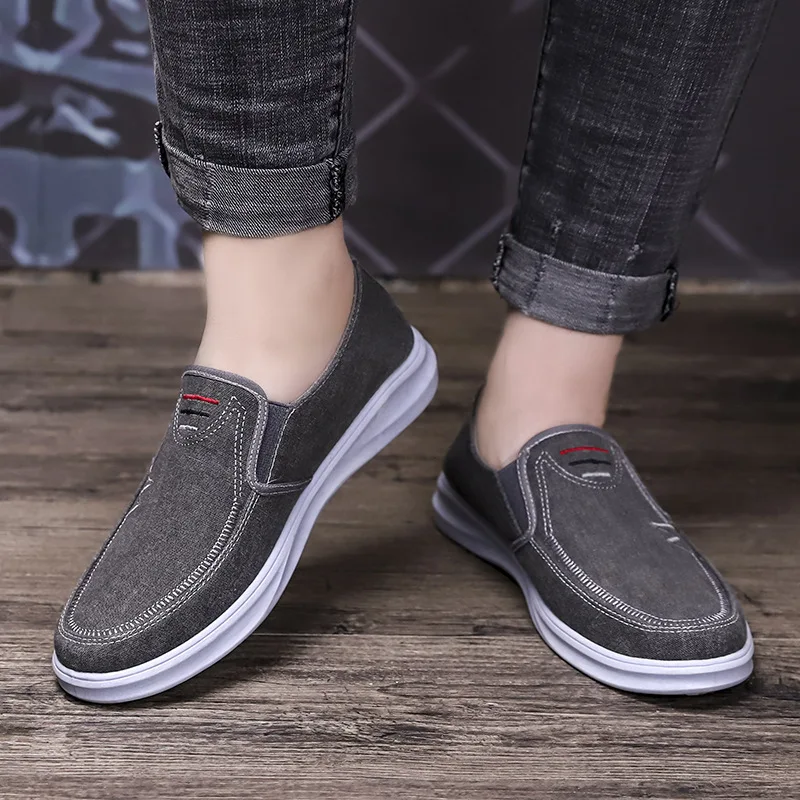 

2019 Spring Summer New Style Men Shoes Breathable Canvas Shoes Korean-style Trend MEN'S SHOES Old Beijing Embroidered Cloth Shoe
