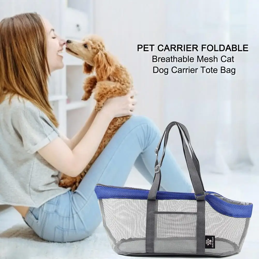 Dog Bags Portable Dog Carrier Bag Mesh Breathable Carrier Bags for Small Dogs Foldable Cats Handbag Travel Pet Bag Transport
