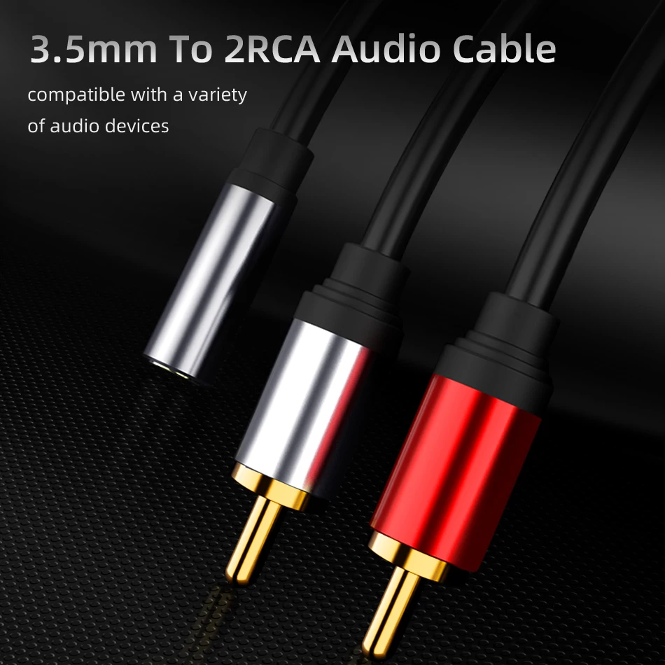 Аудиокабель RCA штекер 3 5 мм разъем 2RCA аудиоадаптер Aux Cabo для iPhone домашнего