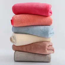 Плотный бархат кораллового цвета с высокой плотностью, прилегающий край для мам и детей, банное полотенце мягкое Впитывающее, не линяет и не выцветает 2 штуки