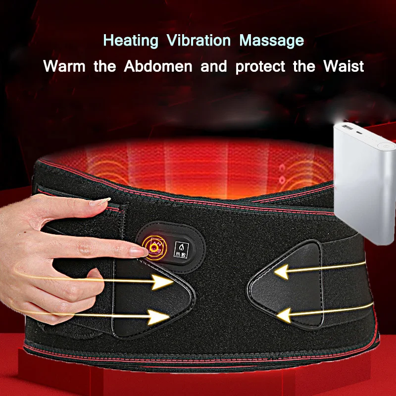 

Far Infrared Massage Belt Slimming Belt Electric Heating Moxibustion Waist Support Belt Hot Compress Charging Waist plate Warm