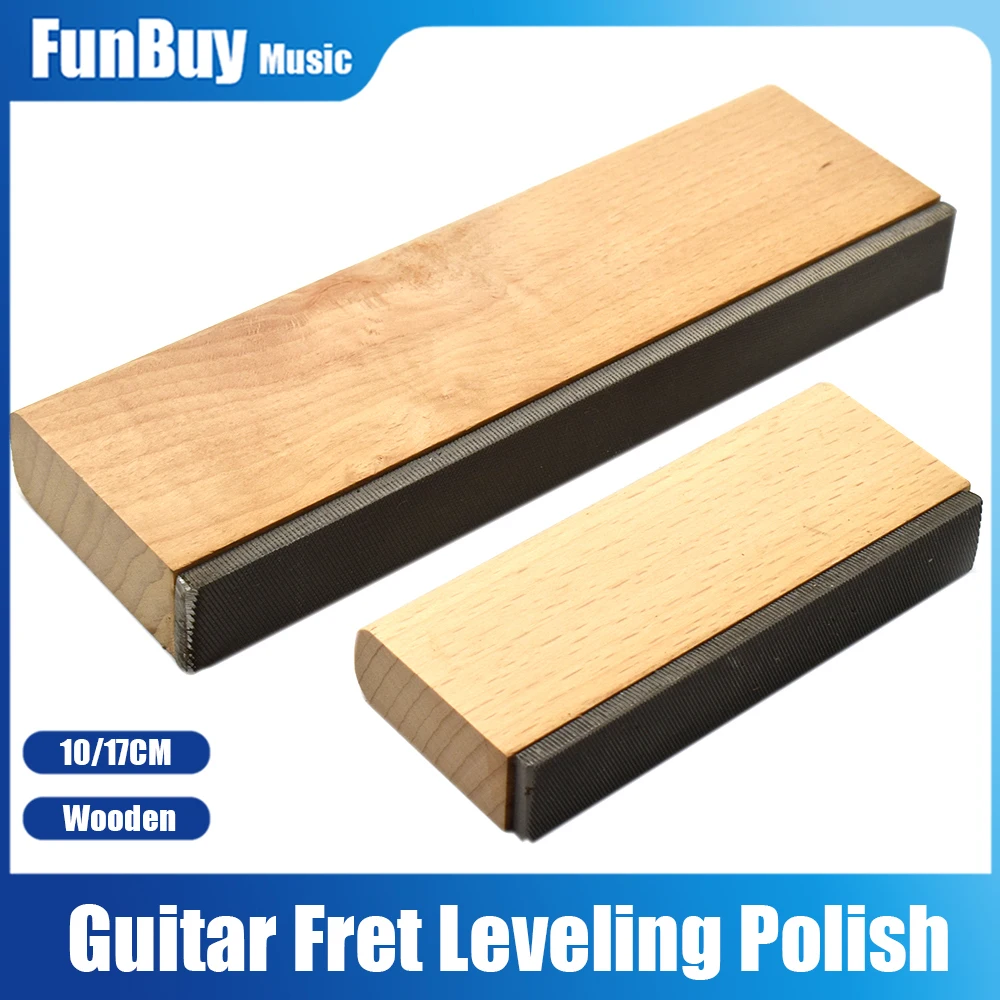 Wooden Guitar Fret Polish Tool Neck Leveling File for Banjo Bass Ukulele  Electric Acoustic Guitar 2 Sizes