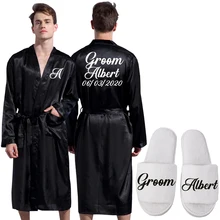 1844 брендовый длинный халат имитирующий шелк мягкий домашний банный халат размера плюс S-XXL ночная рубашка для мужчин кимоно халаты осень весна зима лето