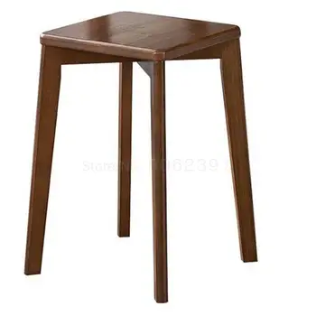 

Wooden Stool Small Stool Domestic Solid Wooden Stool Bench Dining Stool Fashionable Low Stool Square Stool Wooden Stool High Sto