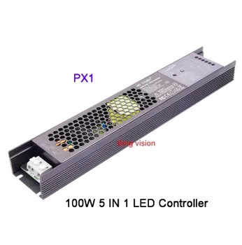 

New PX1 Miboxer 100W 5 in 1 LED Controller 2.4G RF / APP / Alexa Voice Control Built-in Driver for DC24V LED Light Bar