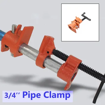 

1/2 3/4inch Wood Gluing Pipe Clamp Set Cast Iron Heavy Duty Woodworking Carpenter Tool AC889