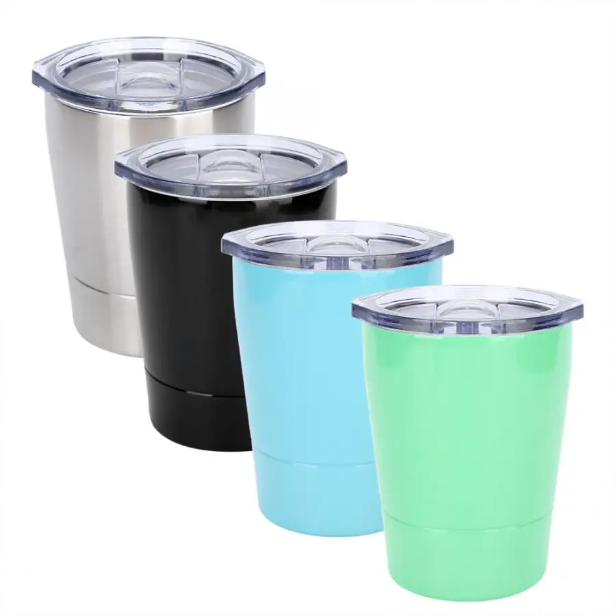 8oz Compact Stainless Steel Coffee Cup Portable Water Mug with Lid for Home Travel Camping Household Supplies | Дом и сад