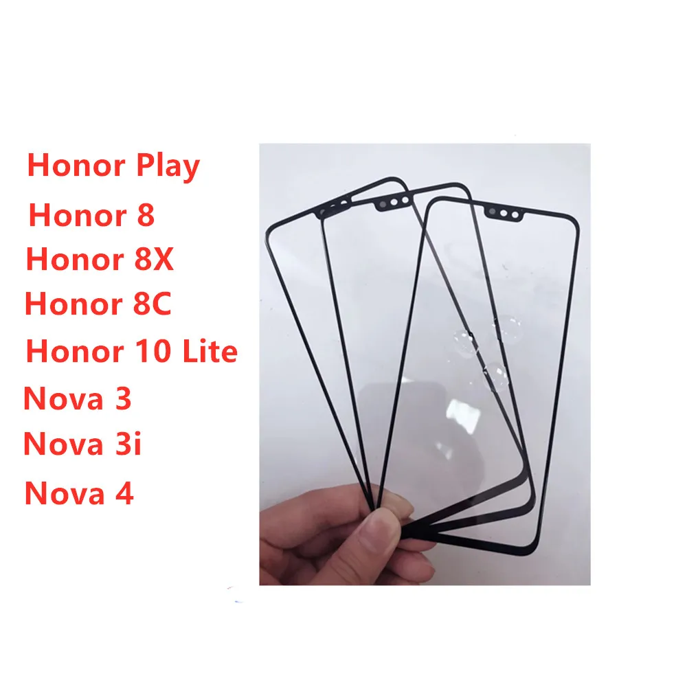 10Pcs/lot Touchscreen For Huawei honor play 8 8x 8c nova 3 3i 4 Touch Screen Panel Sensor Digitizer Front Glass Outer | Мобильные