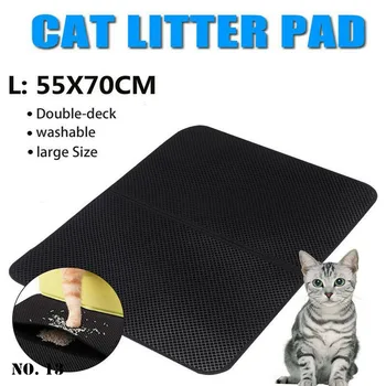 

Waterproof Double Layer Pet Cat Litter Mat EVA Cat Litter Pads for Cats House Clean Trapping Pet Litter Box Mat Pet Products Bed