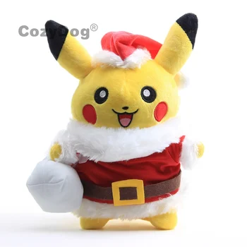 

26cm Christmas Pikachu Plush Toys Doll Peluche cute Pikachu stuffed animals toys Dolls For Kid Baby Birthday Gift