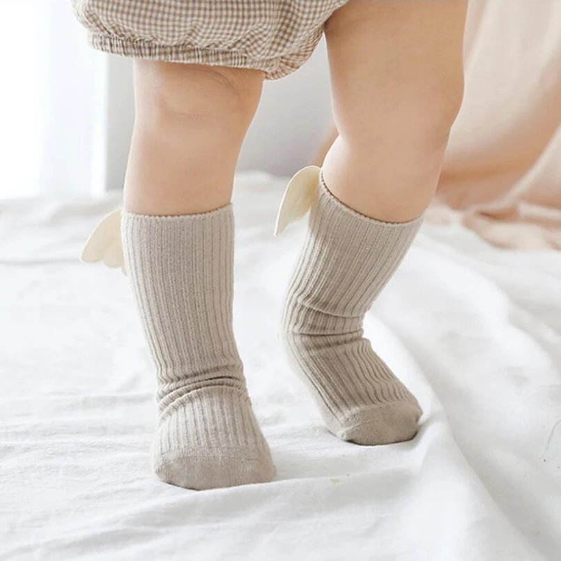 Мягкие дышащие носки для новорожденных осенне-зимние Хлопковые гольфы для мальчиков и девочек, носки-пинетки детские гетры