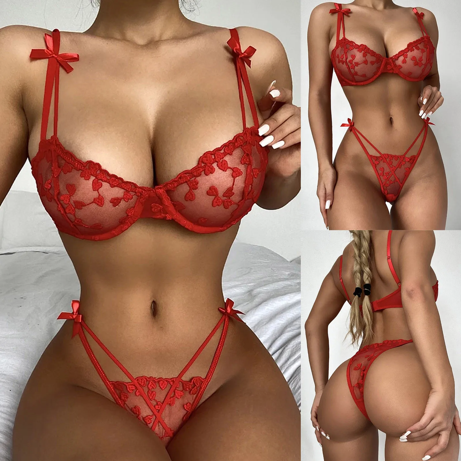 

Lenceria Sensual Renda Mujer New Sexy Fashion Lace Lingerie Set Underwear Sleepwear Steel Ring Pajamas Garter Cексуальное белье