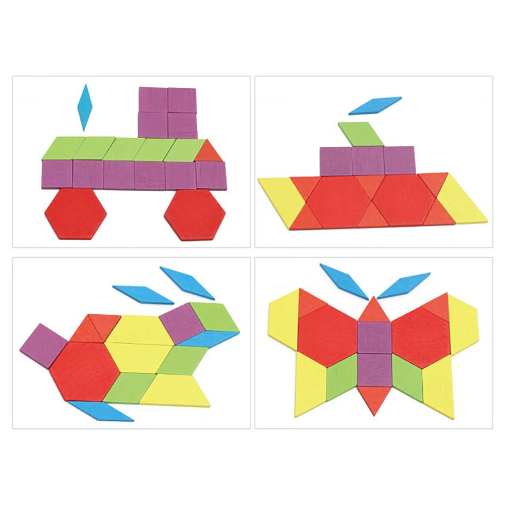 Деревянная красочная Геометрическая настольная игра-головоломка для детей, обучающая развивающая игрушка, упражнение, продвижение развития мозга