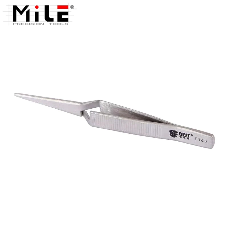 Reverse Tweezers 121mm Cross Lock Stainless Steel Precision MILE Mobile Phone Repair Manual Tool