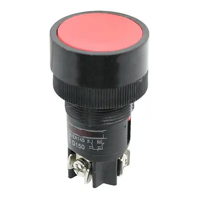 

21mm Thread Mounted SPDT 3P Momentary Red Pushbutton Switch 600VAC 10A XB2-EA145