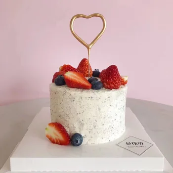 

Golden Love Heart Candle Five-Pointed Star Fairy Stick Birthday Candle Christmas Decorations For Home Cupcake Toppers