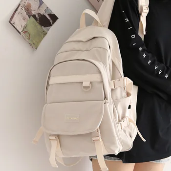 

LENLEI Women Harajuku Cute Backpack Nylon Student School Bag Laptop Ladies Kawaii Backpacks Girl Fashion Book Bags Female