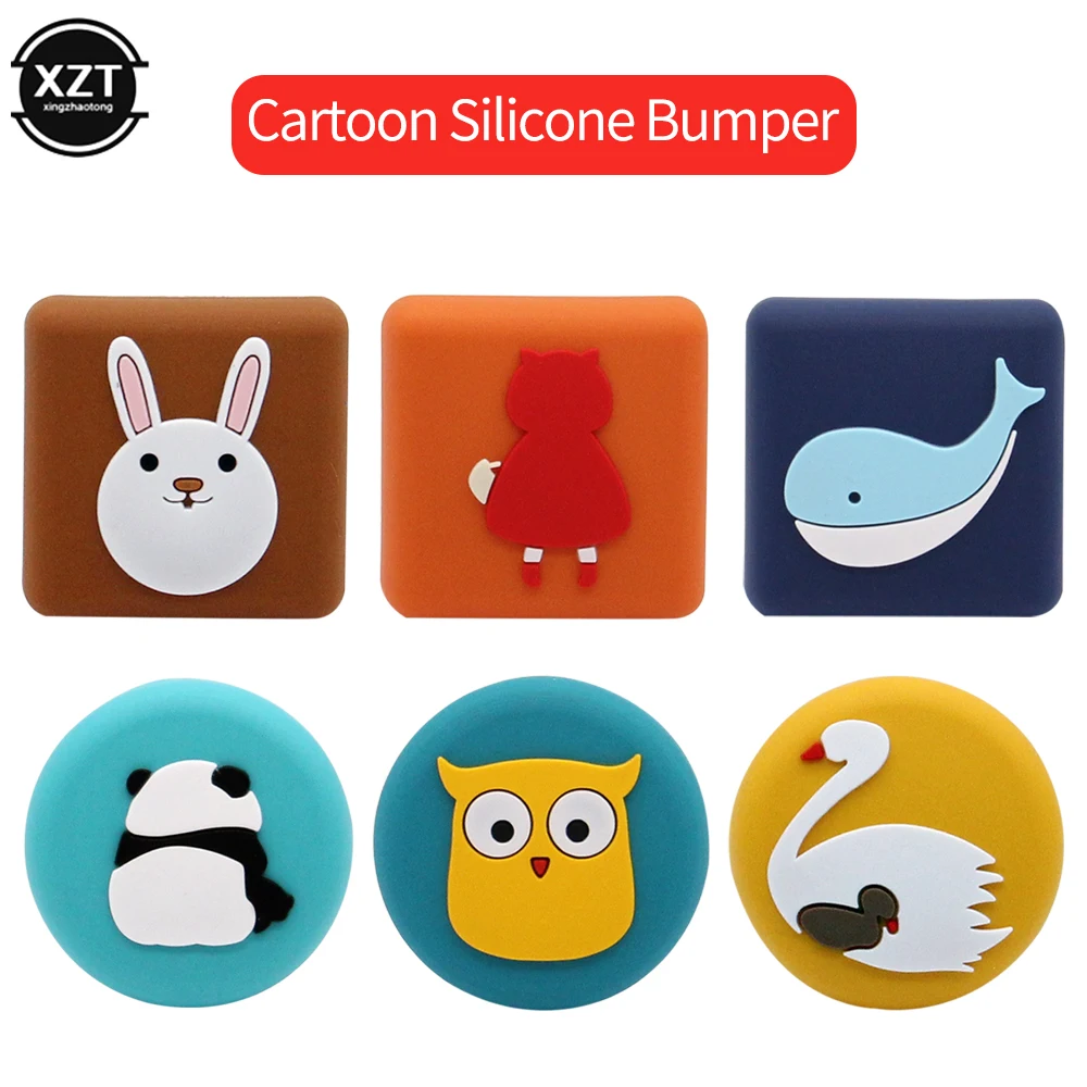 1 Pcs Silencer Crash Pad Silicone Self Adhesive Cartoon Door Stopper Wall Protectors Door Handle Bumpers er Guard Stoppers
